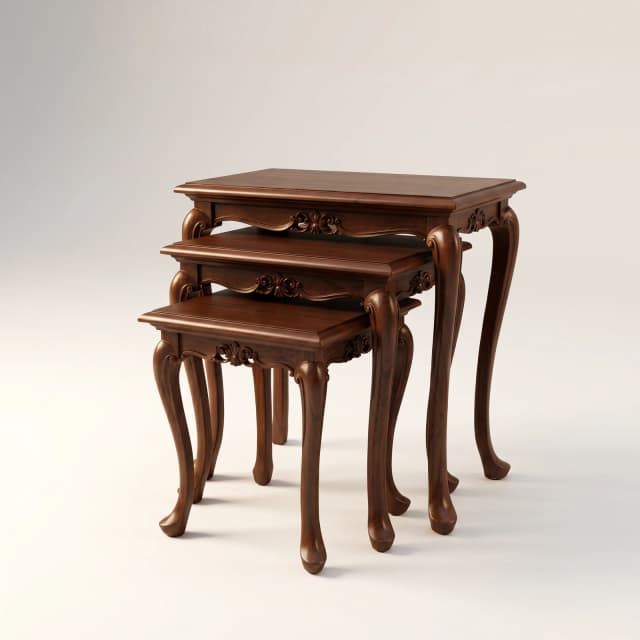 Lavala Maison Teak Nesting Tables.