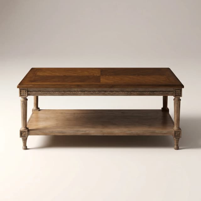 Handcrafted Londonderry Coffee Table in teak wood.