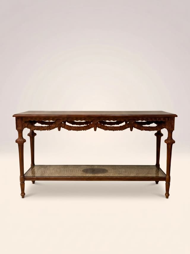 Sumptuous teak wood Somerset Console Table.